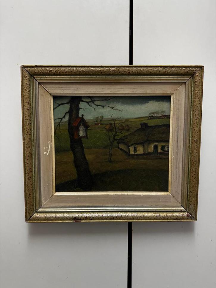 Schilderij met gouden lijst, Antiek en Kunst, Kunst | Schilderijen | Klassiek, Ophalen