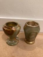 Marmer waxinehouder kandelaar onyx, Ophalen of Verzenden, Gebruikt, Overige materialen, Minder dan 25 cm