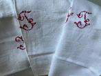 Oud linnengoed / servetten met monogram, Ophalen of Verzenden