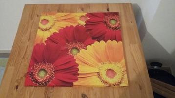 2 Canvasdoeken met zonnebloemen beschikbaar voor biedingen