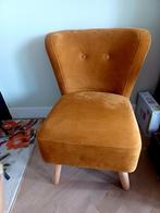 Halmstad Fauteuil oker houten poten, Huis en Inrichting, Fauteuils, Ophalen, Zo goed als nieuw, Stof, 50 tot 75 cm