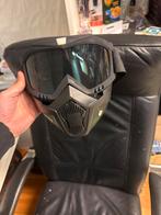Zwarte motorcross masker met bril, Ophalen of Verzenden, Gebruikt, Medium