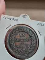 1838 Monaco 10 centimes decime, Postzegels en Munten, Munten | Europa | Niet-Euromunten, Ophalen of Verzenden, Overige landen