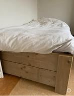 Steigerhout 1 persoons bed, Ophalen, 90 cm, Eenpersoons, Steigerhout