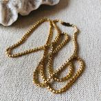 Vintage goudkleurige double ketting, *, Overige materialen, Gebruikt, Verzenden