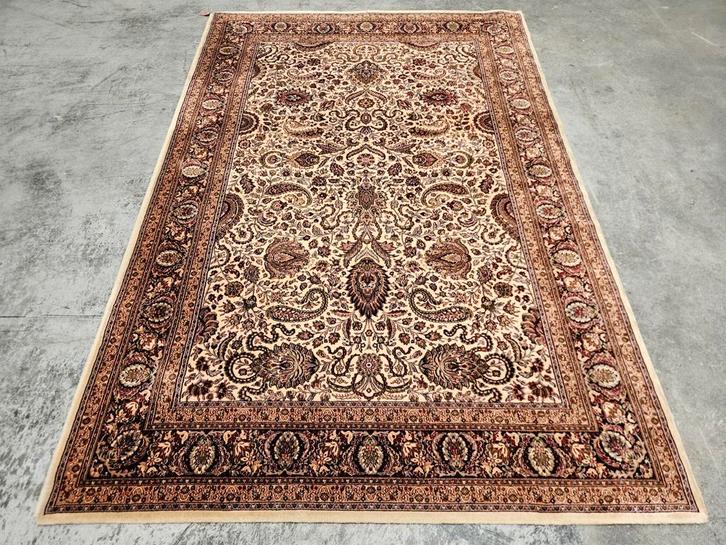 Vintage Perzisch wol vloerkleed floral Sarough 198x296cm, Huis en Inrichting, Stoffering | Tapijten en Kleden, Gebruikt, 150 tot 200 cm