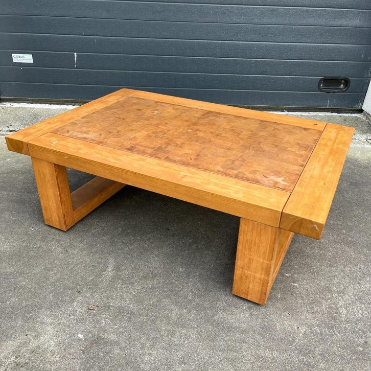 TOTALE LEEGVERKOOP Zweeds design massief grenen salontafel, Huis en Inrichting, Tafels | Salontafels, Gebruikt, Minder dan 50 cm