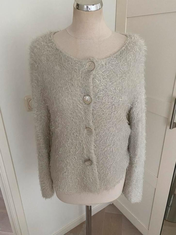 Witte BKR Cardigan - Maat M, Kleding | Dames, Truien en Vesten, Zo goed als nieuw, Maat 38/40 (M), Wit, Ophalen of Verzenden