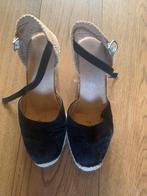 Zomerschoenen dames zwart sleehak maat 38, Zwart, Zo goed als nieuw, Sandalen of Muiltjes, Ophalen of Verzenden