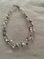 Halsketting met wilde pareltjes, Ophalen, Gebruikt, Zilver, Overige materialen