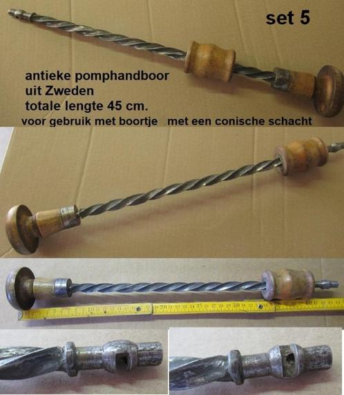 uit Zweedse nalatenschap, handboren, pompboren, Antiek en Kunst, Antiek | Gereedschap en Instrumenten, Ophalen of Verzenden