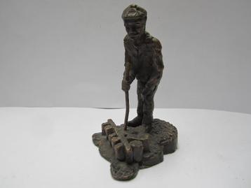 Massief en Zwaar Brons Beeldje van Myron (2) beschikbaar voor biedingen