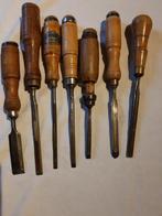 7 oude hout beitels,1 is nooitgedagt, Antiek en Kunst, Antiek | Gereedschap en Instrumenten, Ophalen of Verzenden
