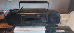 zwarte draagbare radio en cd  en cassette speler, Audio, Tv en Foto, Radio's, Ophalen of Verzenden, Gebruikt