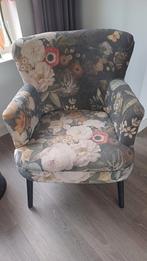 fauteuil met bloemmotief, Huis en Inrichting, Fauteuils, Ophalen, Gebruikt, 75 tot 100 cm