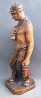 Om1940-1945 Beesel Beeld Mijnwerker Sint Joris Terraco Draak, Antiek en Kunst, Ophalen of Verzenden