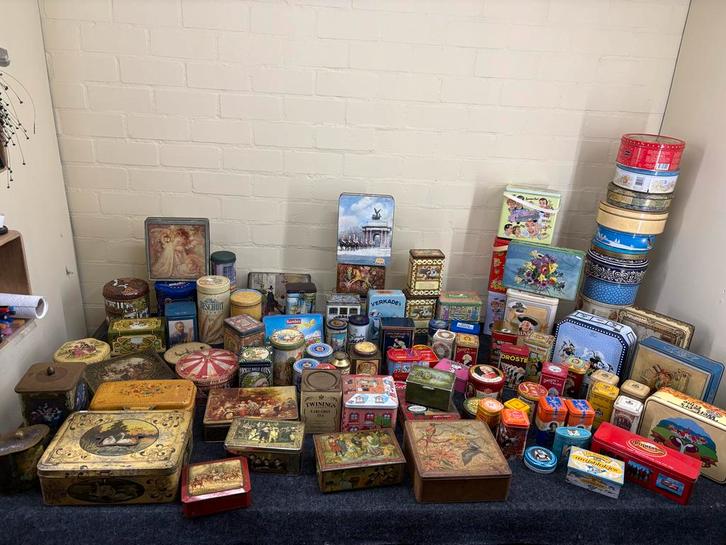 Grote verzameling vintage blikken, Verzamelen, Blikken, Gebruikt, Overige, Overige merken, Ophalen