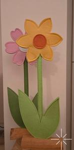 Vilten Bloemendecoratie – op Houten Voet, Ophalen of Verzenden, Zo goed als nieuw