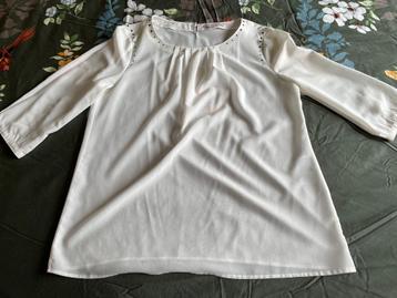 Roomkleurige blouse Esprit met 3/4 mouw mt 42