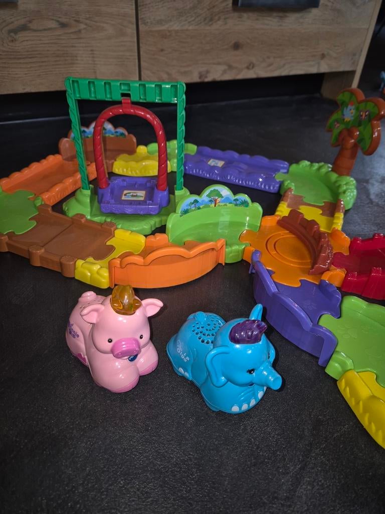 Vtech Zoef Zoef Avonturenpad + Olifant & Varken, Ophalen, Gebruikt, Overige typen, Met geluid