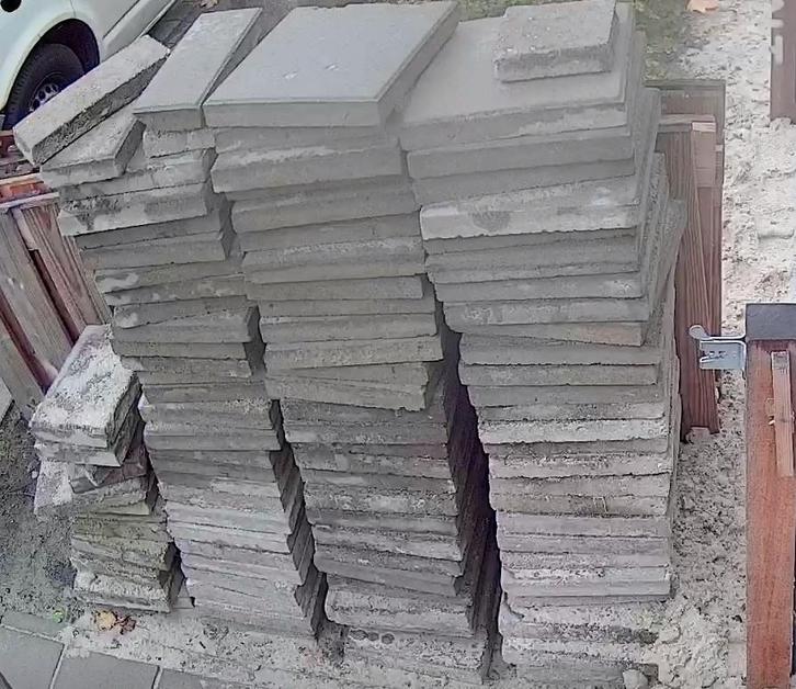 Gebruikte 30x30 Tegels, Tuin en Terras, Tegels en Klinkers, Gebruikt, Terrastegels, Beton, 10 m² of meer, Ophalen