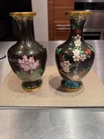 Set Cloisonné Vazen met Bloemenmotief, Antiek en Kunst, Antiek | Vazen, Ophalen of Verzenden
