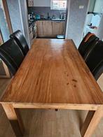 Massief Teakhouten Eetkamertafel, Huis en Inrichting, Tafels | Eettafels, Ophalen, Gebruikt, Teakhout, 50 tot 100 cm