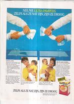 Retro reclame 1987 Pampers baby luiers ze blijven droger, Verzamelen, Retro, Overige typen, Ophalen of Verzenden