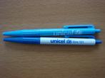 2 UNICEF Pennen      Voor de verzamelaar, Verzamelen, Pennenverzamelingen, Balpen, Gebruikt, Ophalen of Verzenden, Met reclame