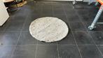 Vloerkleed 120 cm - wit met zwarte stippen - rond, Wit, Rond, Nieuw, Ophalen of Verzenden