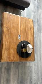 Salontafel van echt hout met RVS poten – past bij eettafel, 100 tot 150 cm, Zo goed als nieuw, Minder dan 50 cm, Rechthoekig