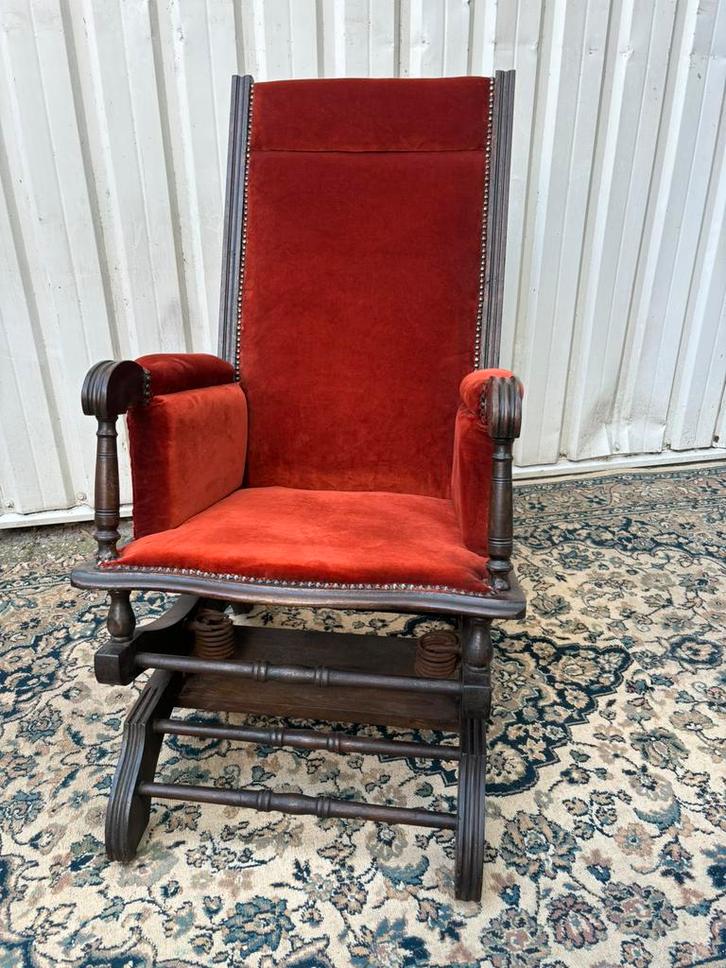 Mid- century Engelse schommelstoel, Huis en Inrichting, Fauteuils, Gebruikt, Ophalen