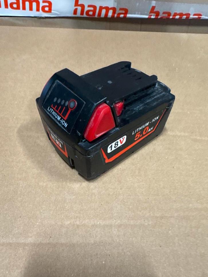 Vervangende Accu voor Milwaukee 18v 5ah, Audio, Tv en Foto, Accu's en Batterijen, Gebruikt, Oplaadbaar, Ophalen of Verzenden