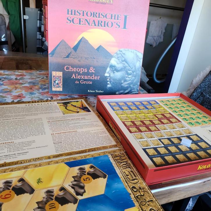 Catan Historische Scenario's 1: Cheops & Alexander, Hobby en Vrije tijd, Gezelschapsspellen | Bordspellen, Gebruikt, Drie of vier spelers