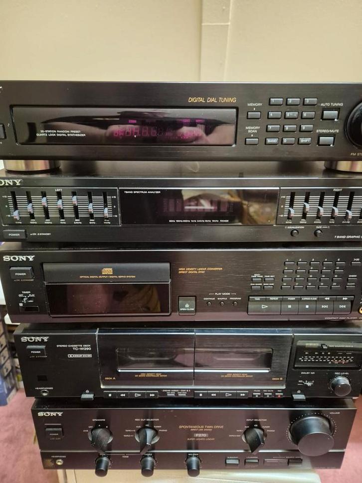 Sony Stereo Set - Radio, Equalizer, CD, Cassette, Versterker, Audio, Tv en Foto, Stereo-sets, Gebruikt, Cassettedeck, Cd-speler