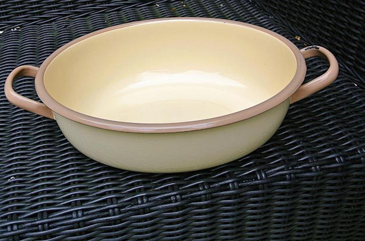 Emaille teiltje Oma tijd decoratie schaal retro grootmoeders, Huis en Inrichting, Keuken | Keukenbenodigdheden, Ophalen of Verzenden