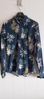 WE Overhemd Maat L - Bloemenprint, WE, Blauw, Ophalen of Verzenden, Zo goed als nieuw
