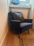 Pair of Blauwe fluwelen fauteuils (set van 2), Huis en Inrichting, Ophalen, Gebruikt, Danish, 75 tot 100 cm