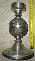 tinnen kaarsenhouder 18 cm hoog, Antiek en Kunst, Antiek | Tin, Ophalen of Verzenden