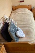 GRATIS: Eén persoons Grenen bed  + bedlades, 90 cm, Gebruikt, Eenpersoons, Hout