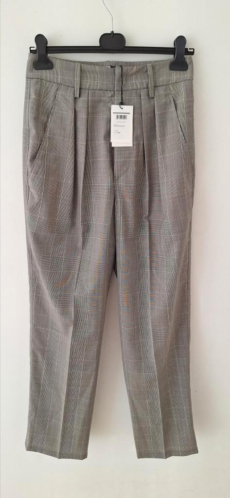Isabel Marant broek Nafy geruit lichtgrijs M 36, Kleding | Dames, Broeken en Pantalons, Nieuw, Maat 36 (S), Grijs, Lang, Ophalen of Verzenden