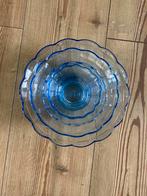 Blauw glazen vintage schalen en kommen, Antiek en Kunst, Ophalen of Verzenden