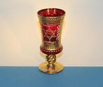 Antieke kiddush kelkje glas 24K goudversiering Murano stijl, Antiek en Kunst, Ophalen of Verzenden