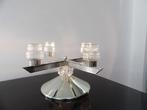 Sixties design Kandelaar WMF/Quist, verzilverd/kristal glas