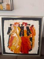 Wil Willemsen Zeefdruk - Entree 100x100 cm, Antiek en Kunst, Kunst | Litho's en Zeefdrukken, Ophalen of Verzenden