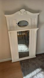 Decoratieve spiegel vintage wit, Huis en Inrichting, Woonaccessoires | Spiegels, Ophalen, Gebruikt, 100 tot 150 cm, Rechthoekig