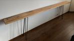 Sidetable/wandplank massief eiken geleefd hout - 272x23x4 cm, Ophalen, Gebruikt, 200 cm of meer, Minder dan 25 cm