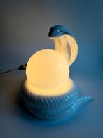 Vintage porseleinen cobra lamp, Huis en Inrichting, Lampen | Tafellampen, Ophalen of Verzenden, Zo goed als nieuw, Minder dan 50 cm