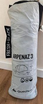 Quechua Arpenaz 3 Fresh & Black Tent, Caravans en Kamperen, Tenten, Zo goed als nieuw