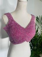 Kristallen kralen Blouse M/L, Maat 38/40 (M), Verzenden, Nieuw, Roze